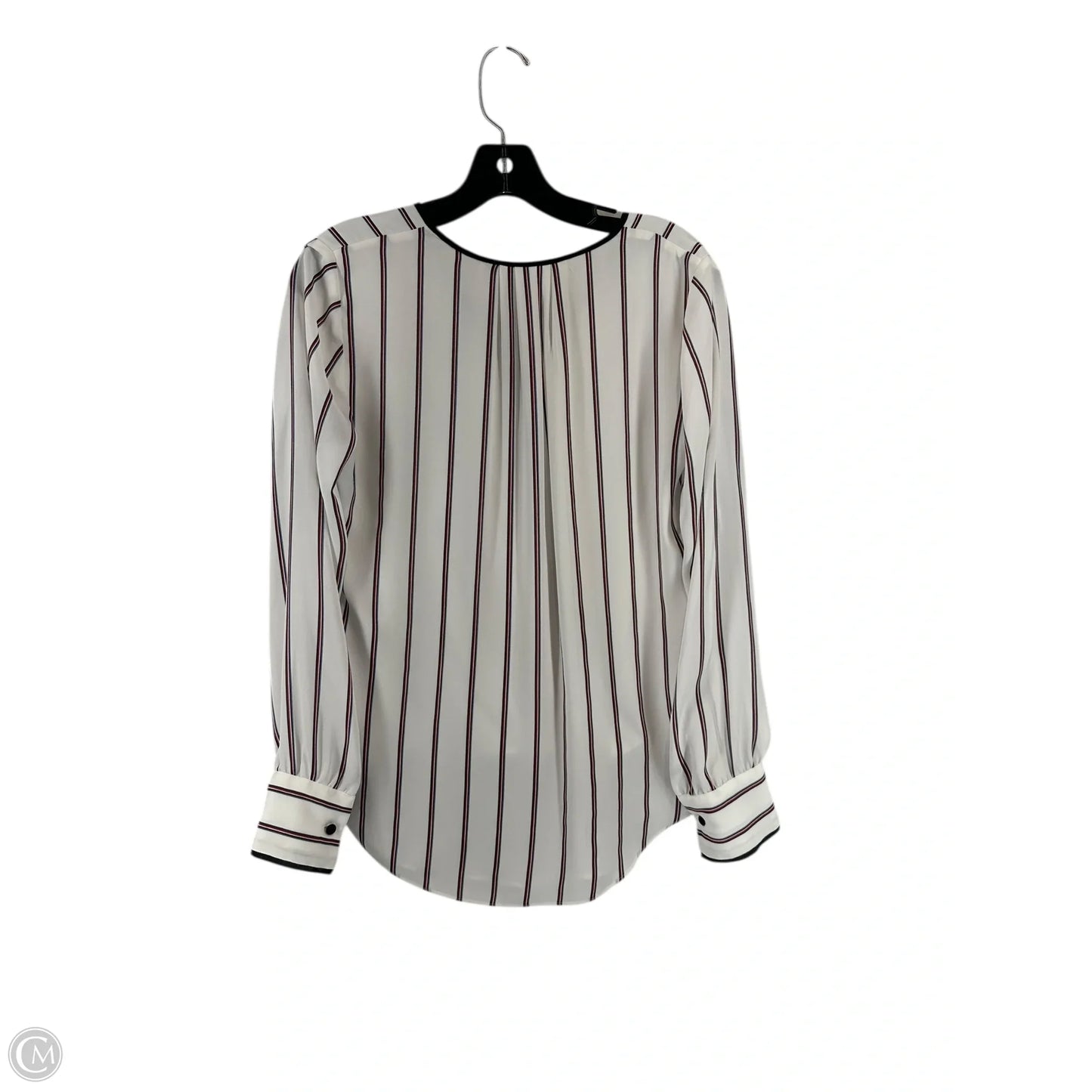 Top Long Sleeve By White House Black Market In Striped Pattern, Size: 4