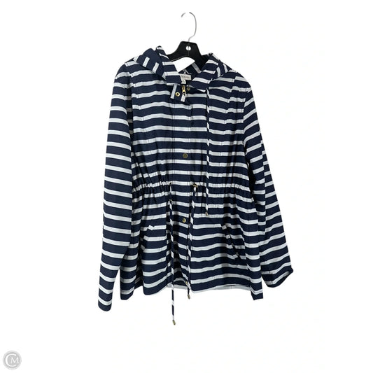Coat Raincoat By Kim Rogers In Striped Pattern, Size: Xl
