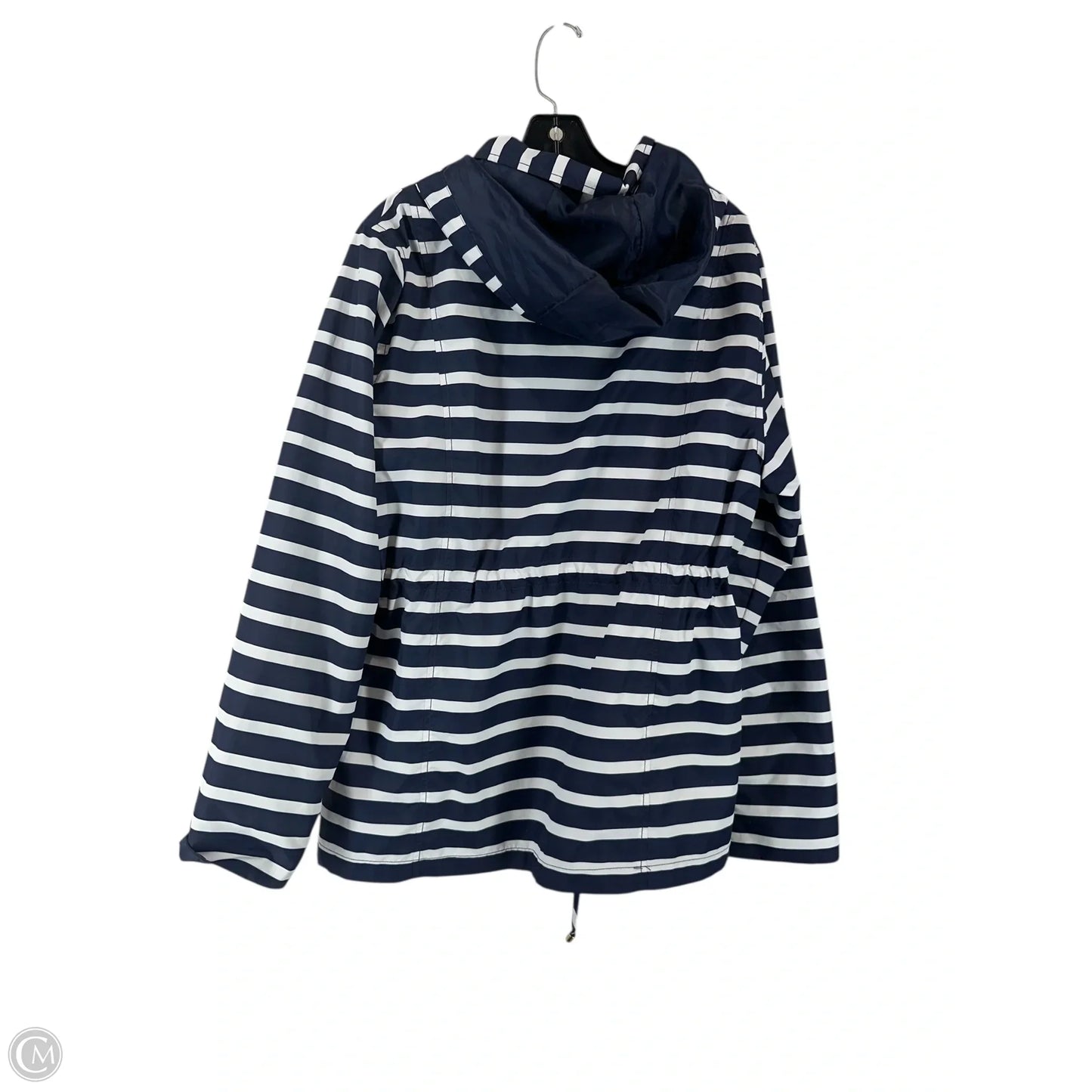 Coat Raincoat By Kim Rogers In Striped Pattern, Size: Xl