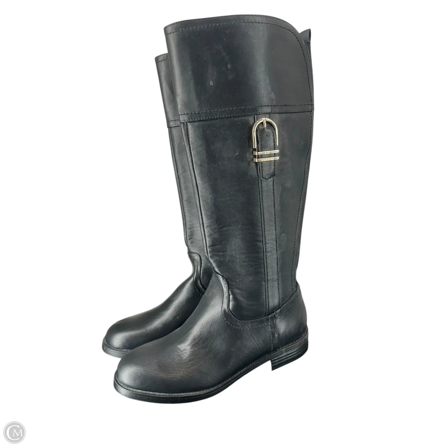 Boots Mid-calf Flats By Liz Claiborne In Black, Size: 9