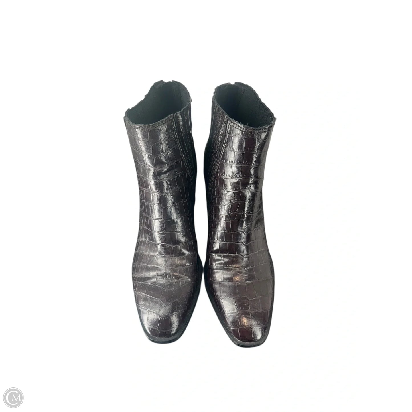 Boots Ankle Heels By Zara In Brown, Size: 10