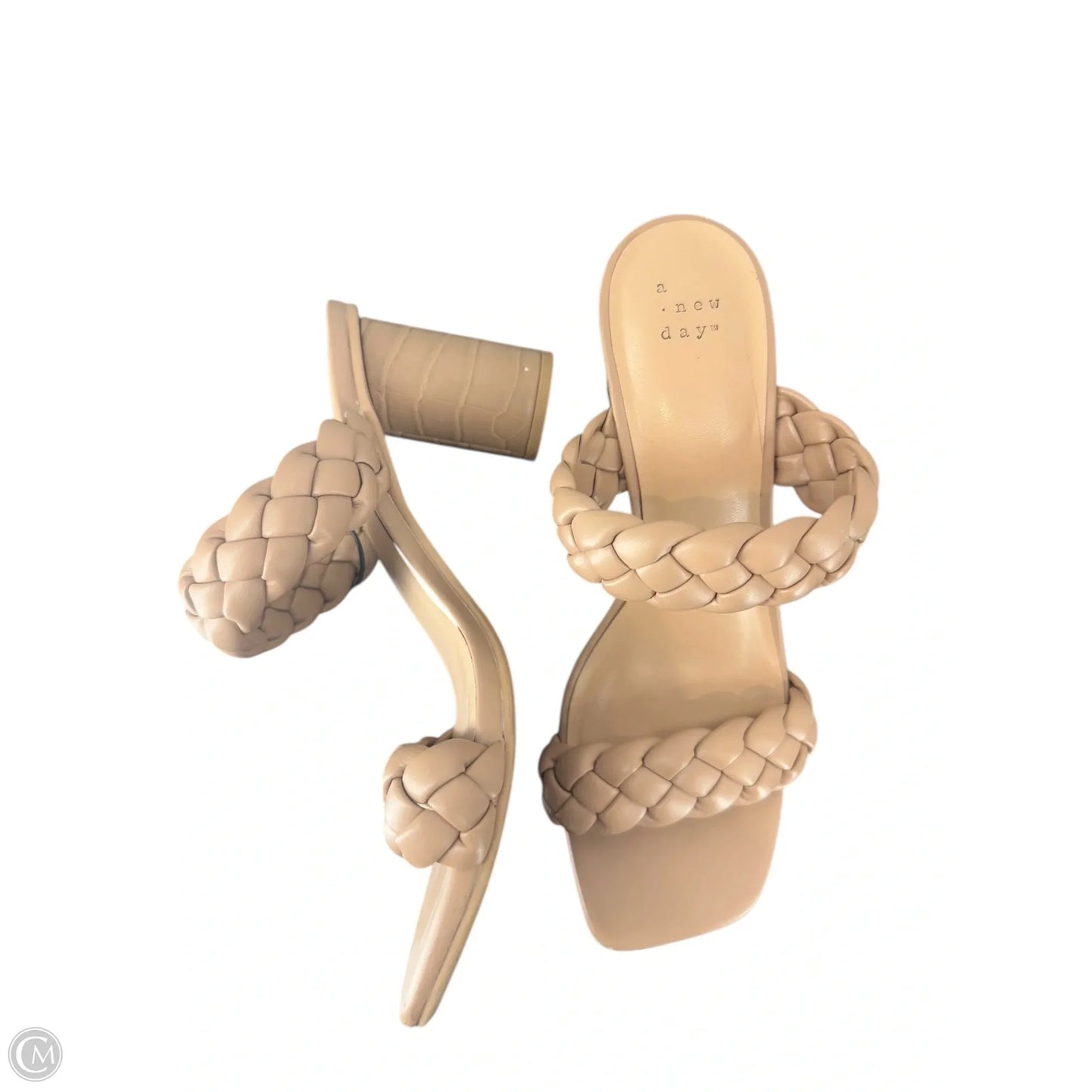 Sandals Heels Block By A New Day In Brown, Size: 9