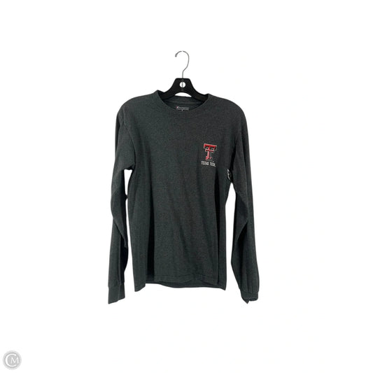 Top Long Sleeve By Champion In Grey, Size: S