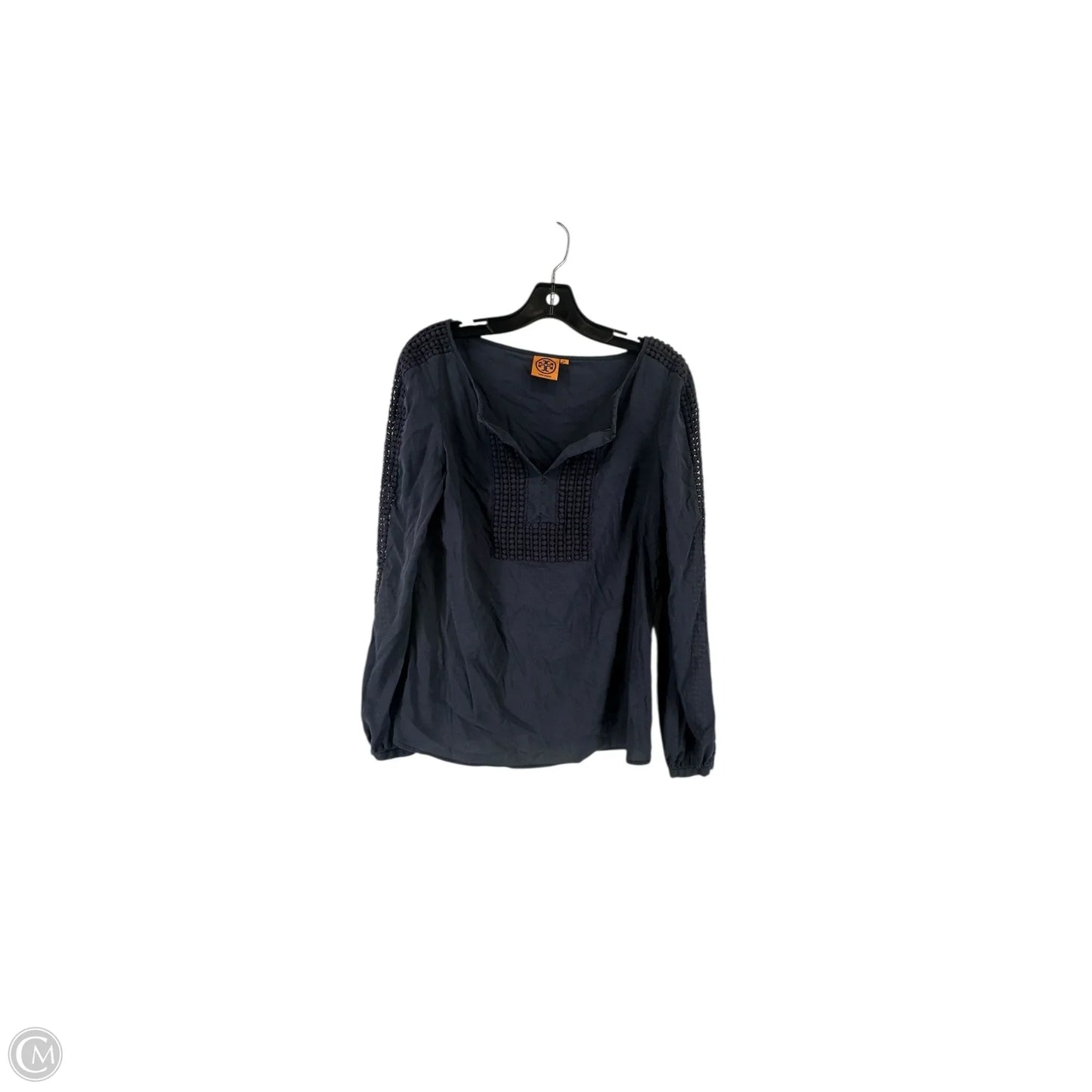 Top Long Sleeve Designer By Tory Burch In Navy, Size: 6