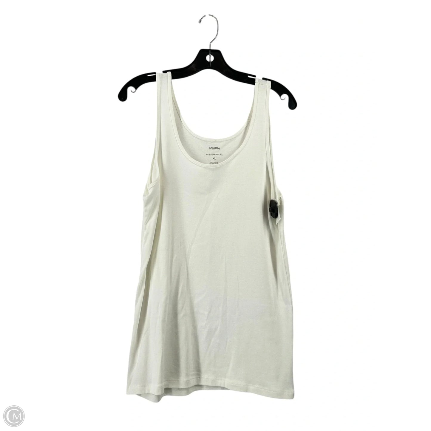 Top Sleeveless Basic By Sonoma In White, Size: Xl