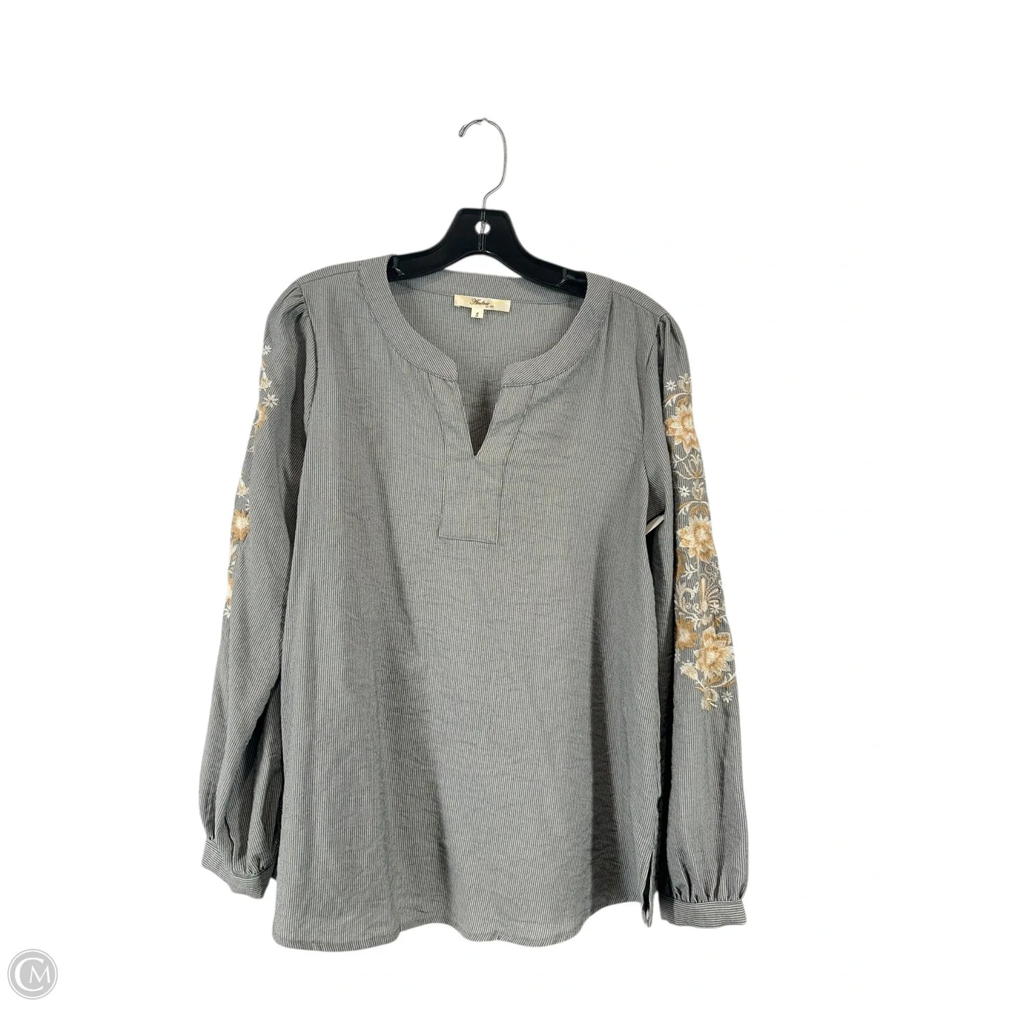 Top Long Sleeve By Andree By Unit In Striped Pattern, Size: S