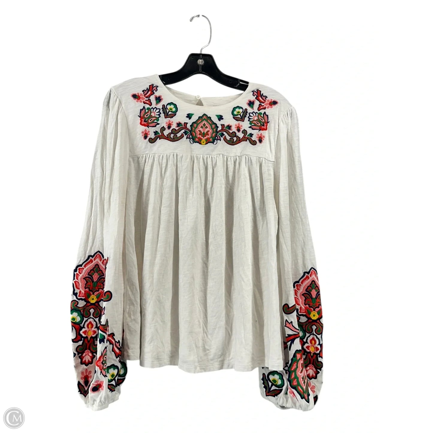 Top Long Sleeve By Boden In White, Size: L