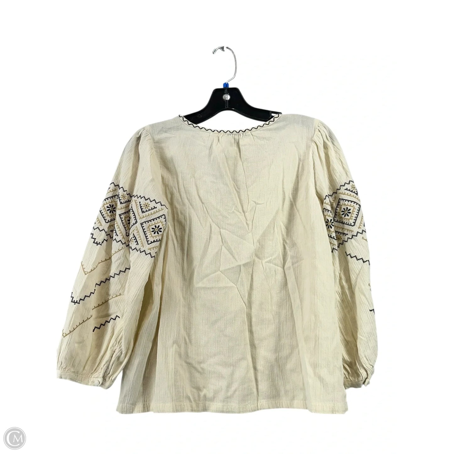Top Long Sleeve By Madewell In Cream, Size: Xs