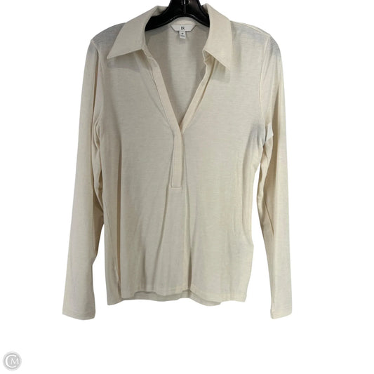 Top Long Sleeve Basic By Banana Republic In Cream, Size: M