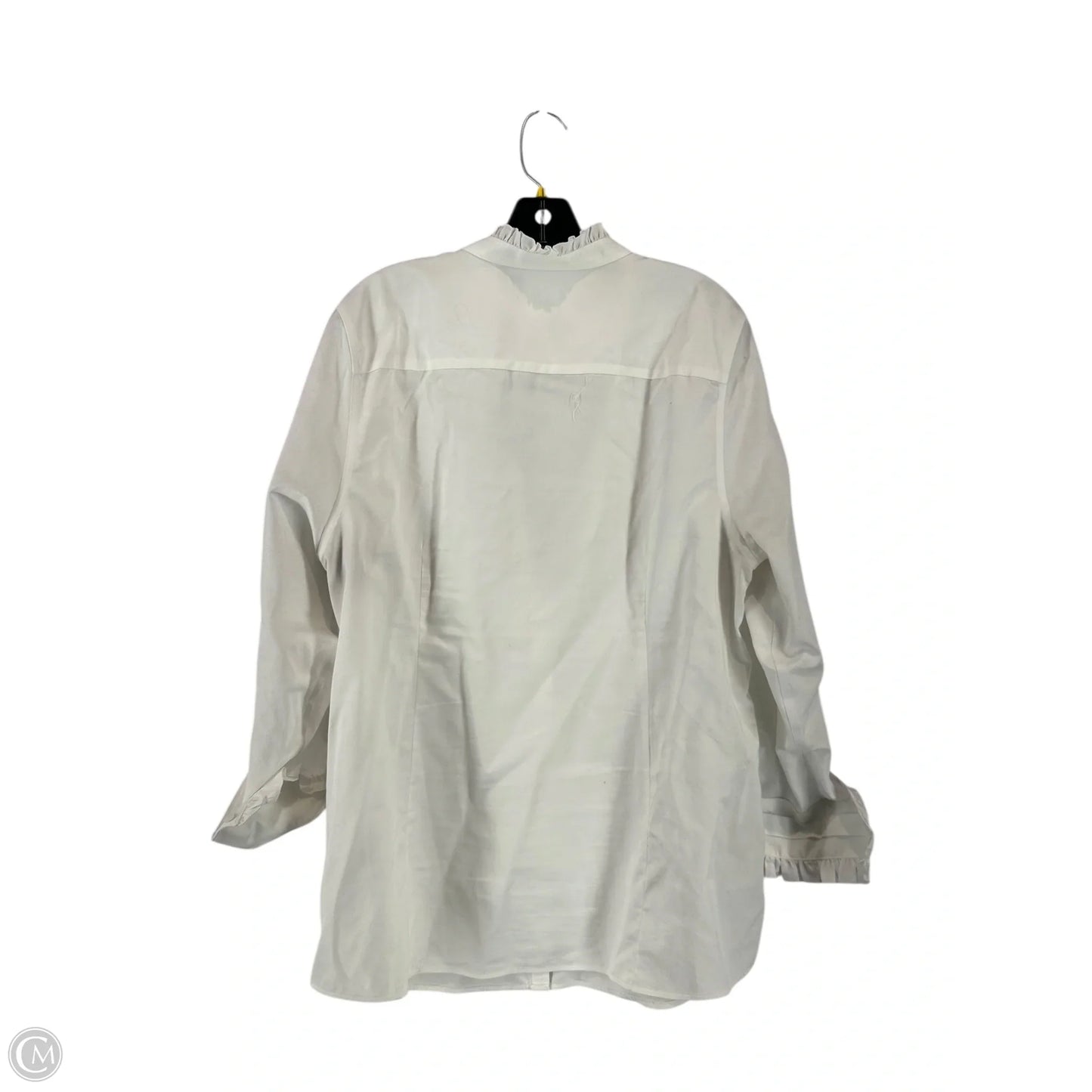 Top Long Sleeve By Chicos In White, Size: 16
