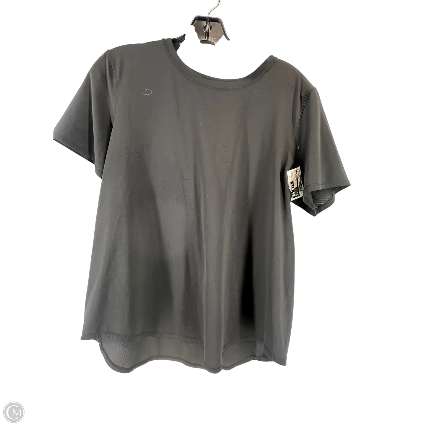 Athletic Top Short Sleeve By Lululemon In Black, Size: 10