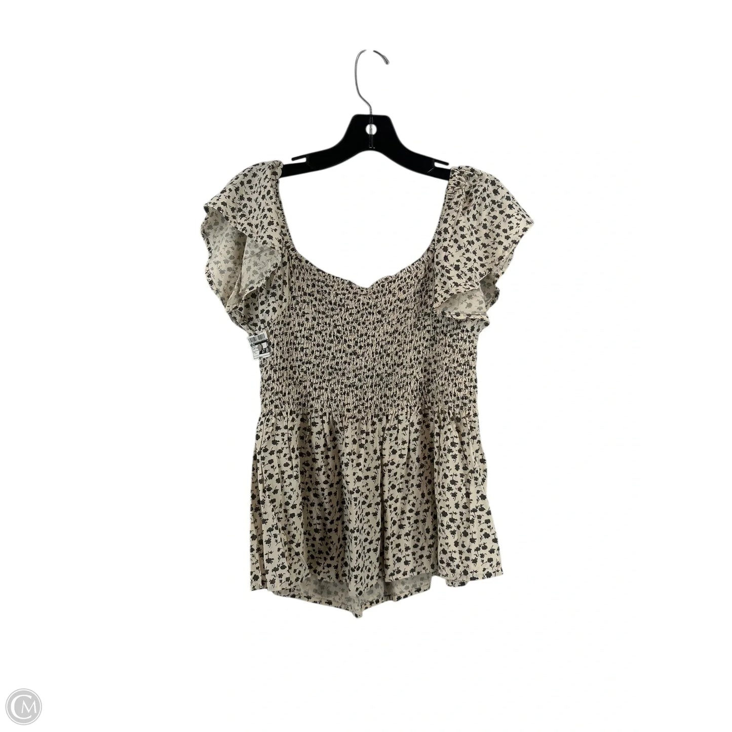 Top Short Sleeve By Japna In Floral Print, Size: L