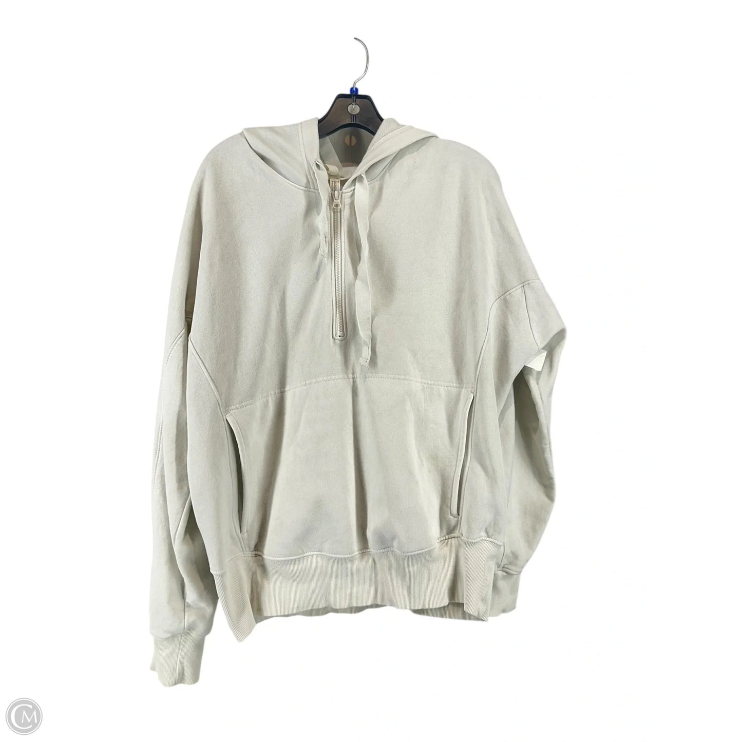 Sweatshirt Hoodie By Free People In White, Size: M