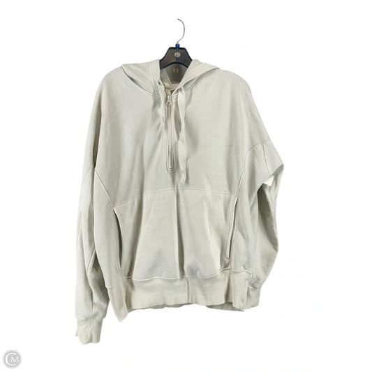 Sweatshirt Hoodie By Free People In White, Size: M