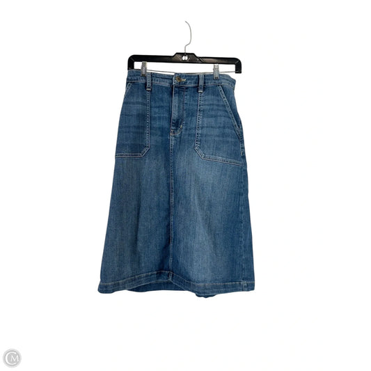 Skirt Midi By St Johns Bay In Blue Denim, Size: 8