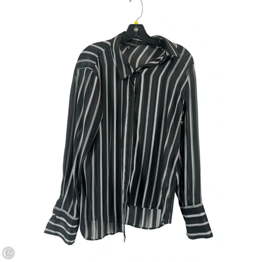 Top Long Sleeve By White House Black Market In Striped Pattern, Size: 12