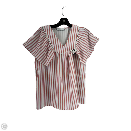 Top Short Sleeve By Kate Kasin In Striped Pattern, Size: S