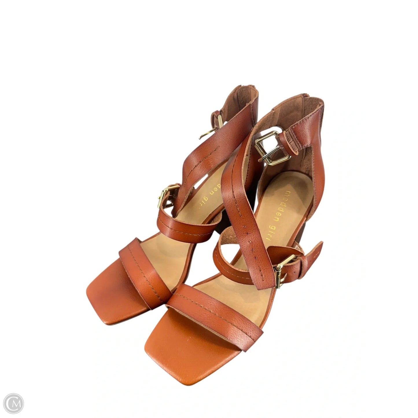 Sandals Heels Block By Madden Girl In Brown, Size: 9