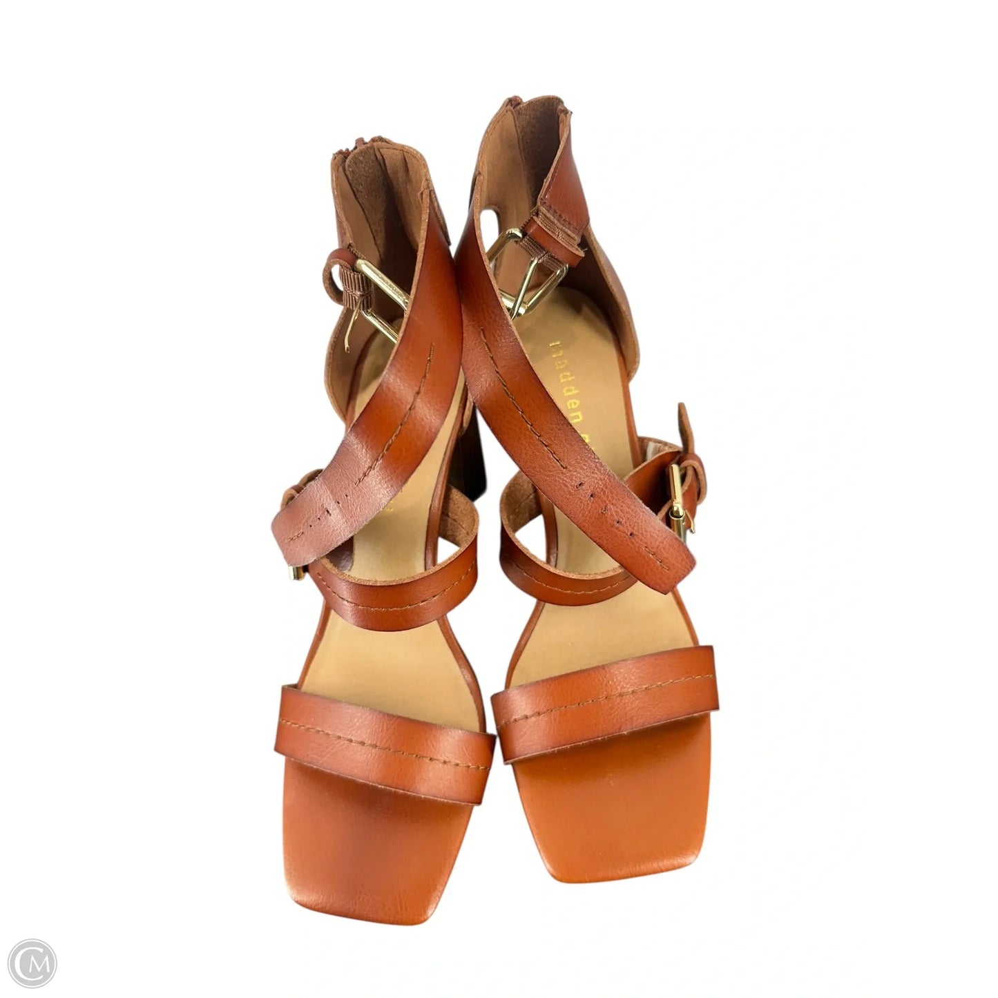 Sandals Heels Block By Madden Girl In Brown, Size: 9