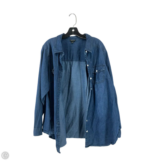 Top Long Sleeve By Torrid In Blue Denim, Size: 3x