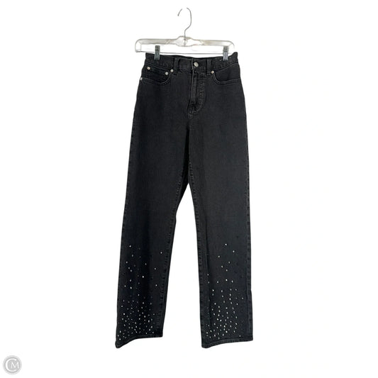 Jeans Straight By Madewell In Black Denim, Size: 0