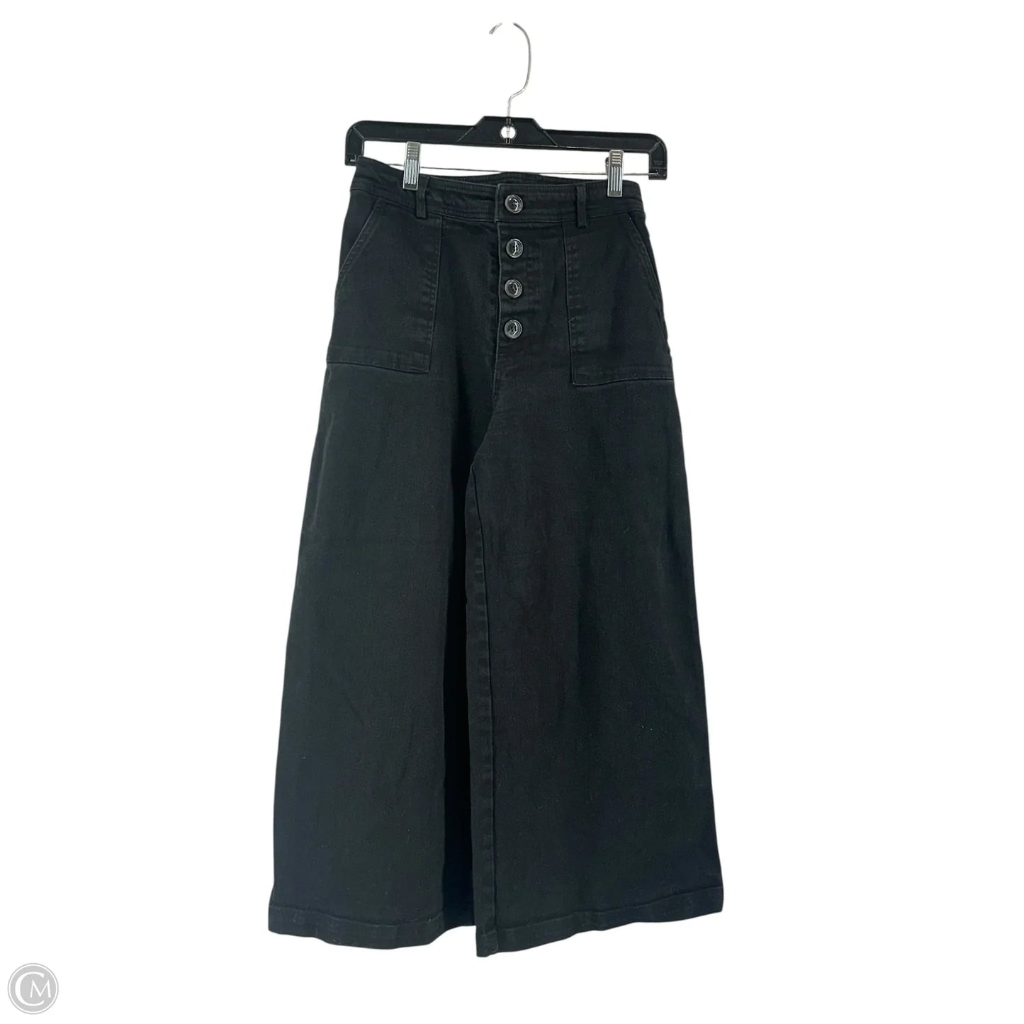 Jeans Wide Leg By Mi Ami In Black Denim, Size: M