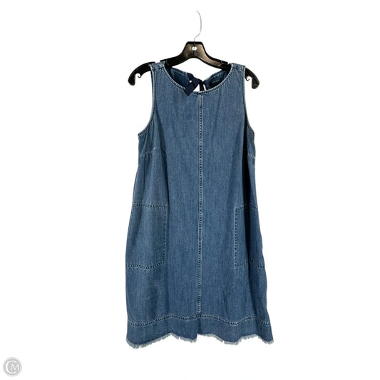 Dress Casual Midi By J. Jill In Blue Denim, Size: M