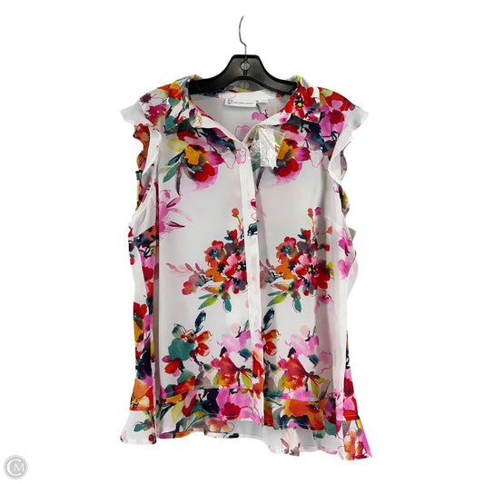 Top Sleeveless By New York And Co In Floral Print, Size: L