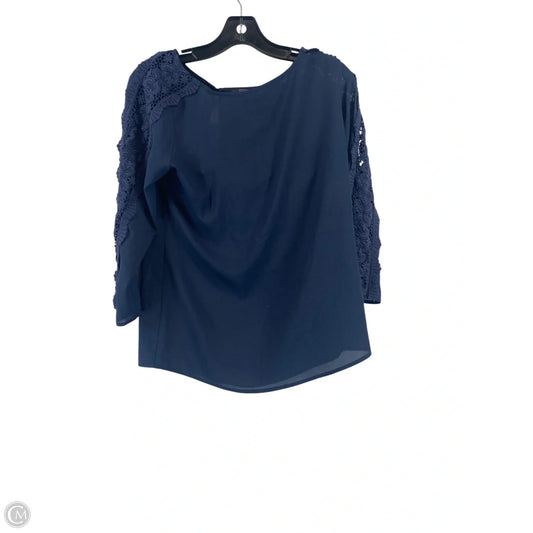 Top Long Sleeve By Limited In Navy, Size: Xs