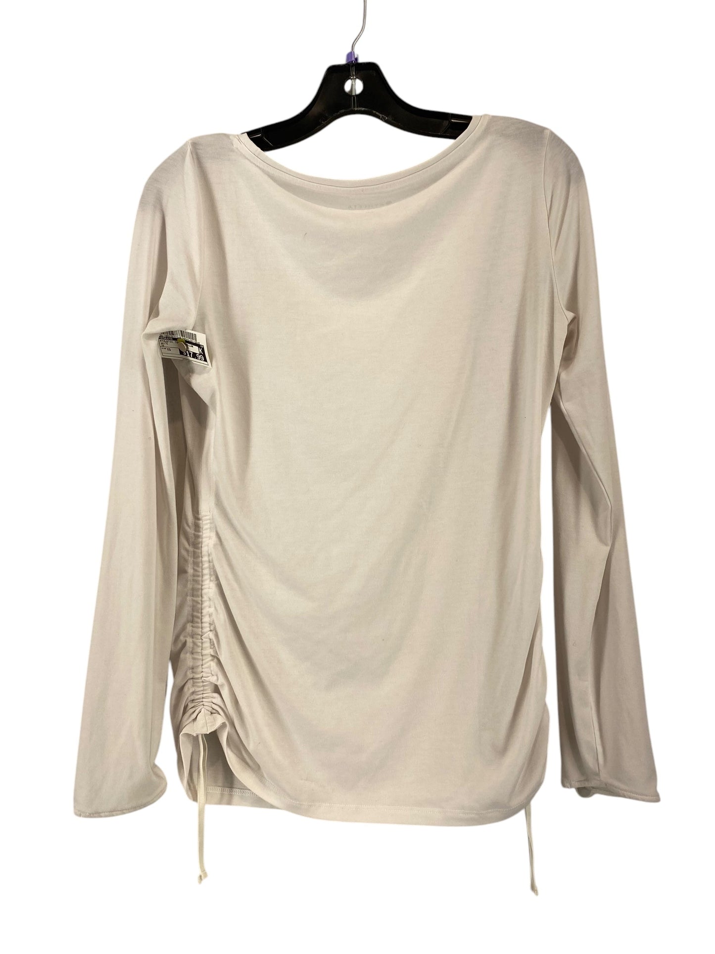 Athletic Top Long Sleeve Collar By Athleta In White, Size: Xs