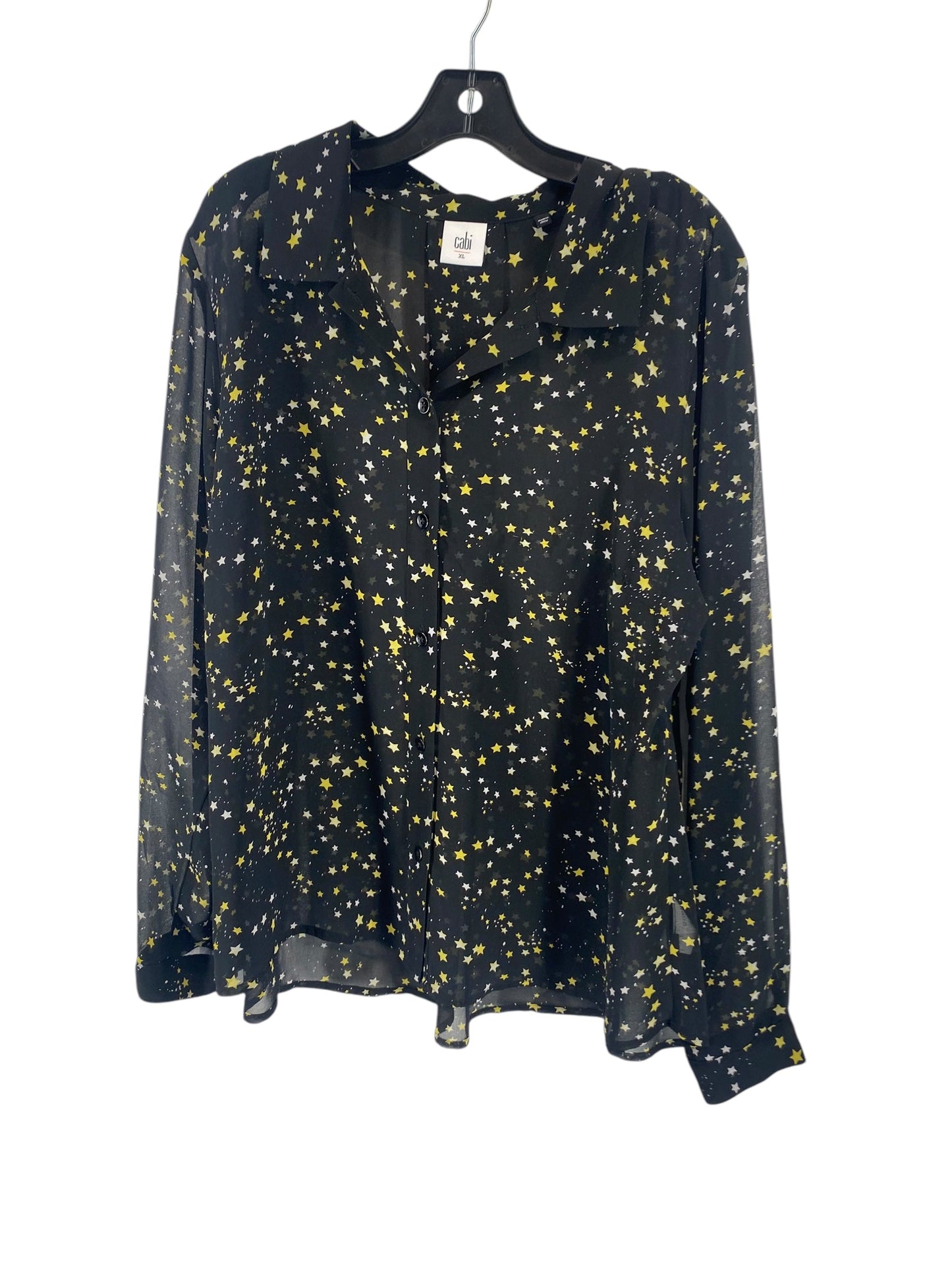 Blouse Long Sleeve By Cabi In Black, Size: Xl