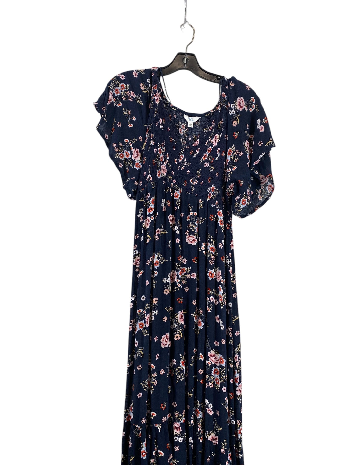 Dress Casual Maxi By Time And Tru In Blue, Size: S