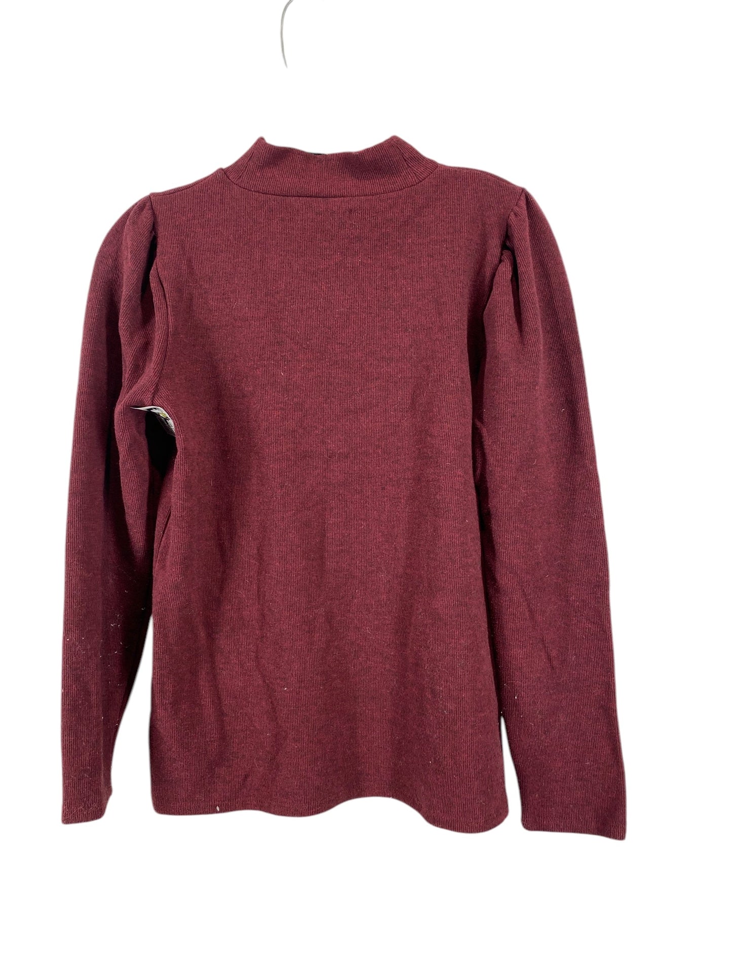 Top Long Sleeve Basic By Madewell In Maroon, Size: S