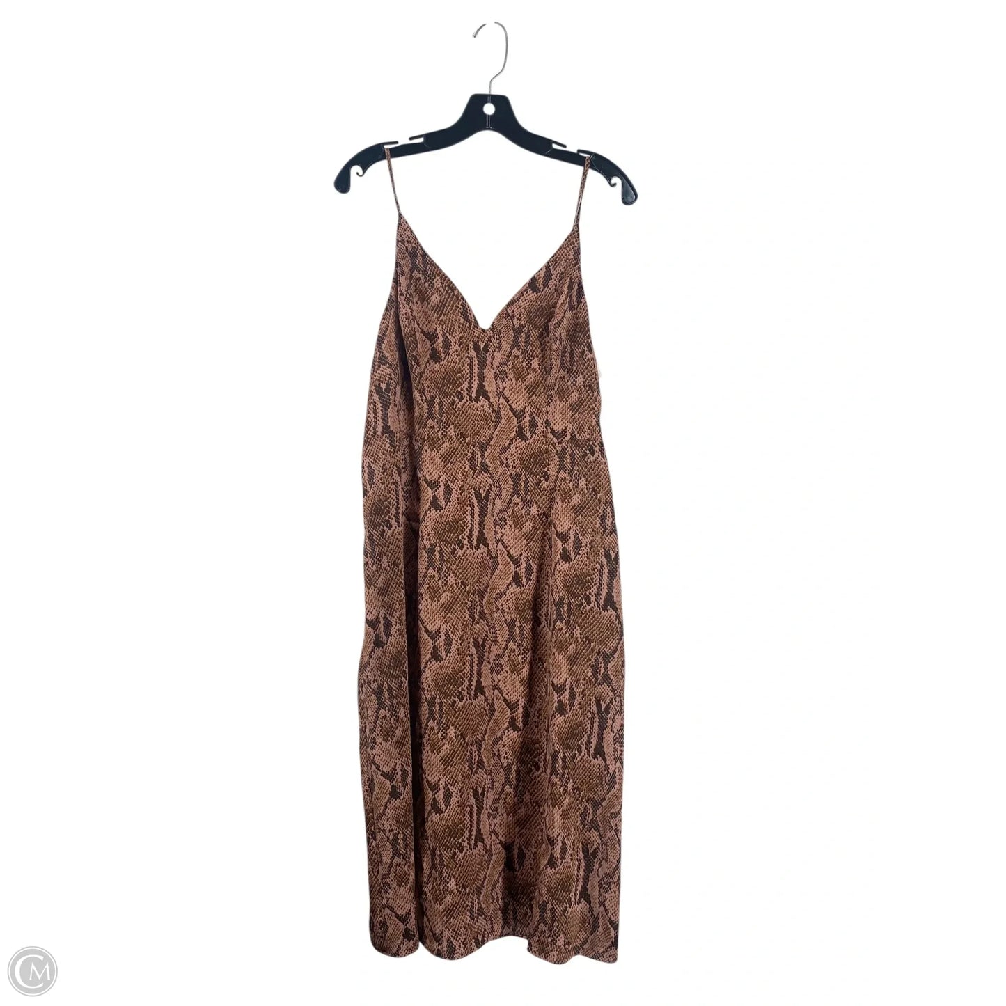 Dress Casual Midi By Express In Snakeskin Print, Size: L