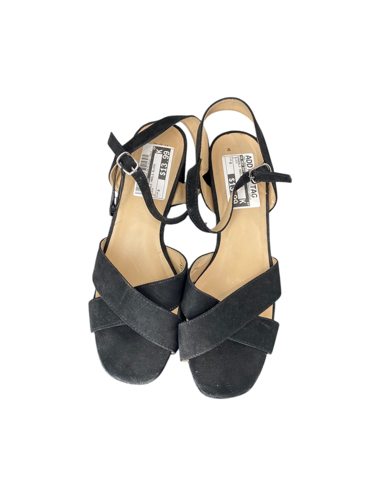 Sandals Heels Block By A New Day In Black, Size: 9