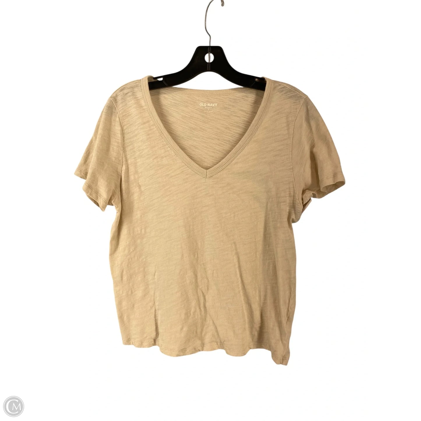 Top Short Sleeve Basic By Old Navy In Tan, Size: S