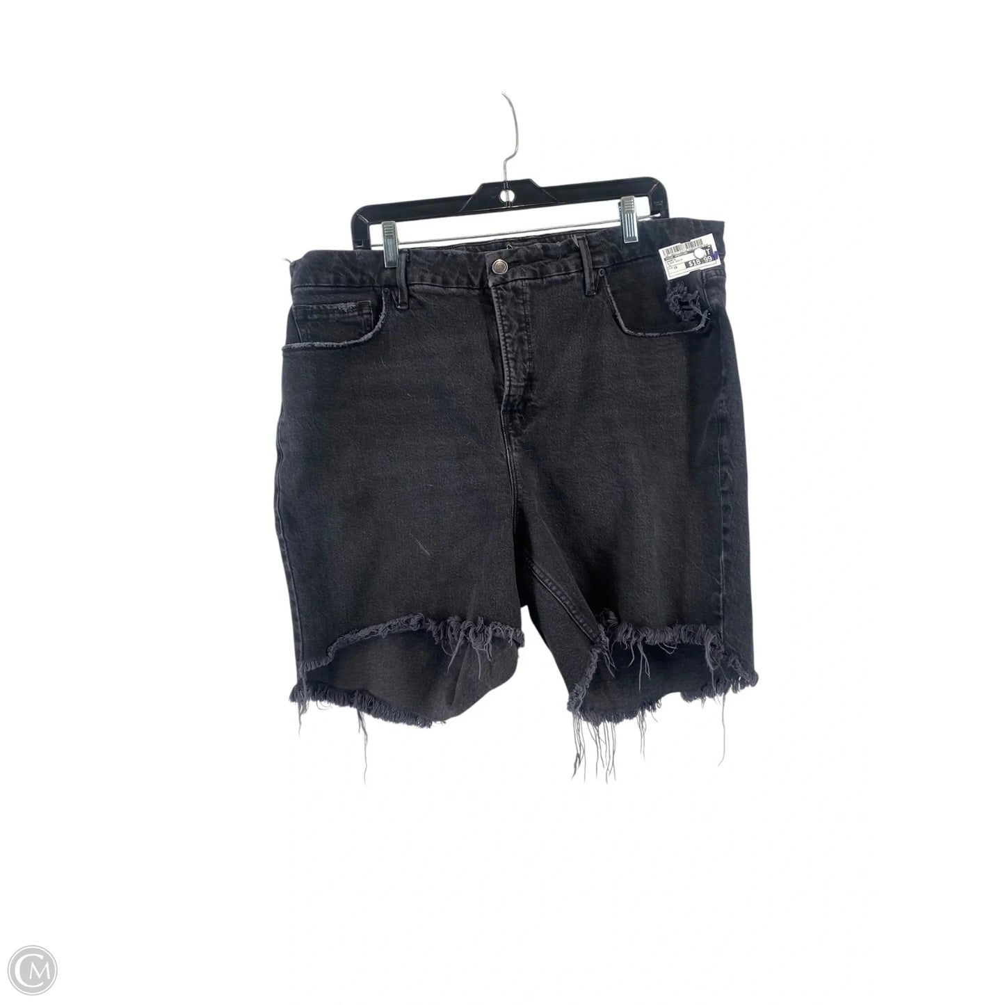 Shorts By Good American In Black Denim, Size: 16