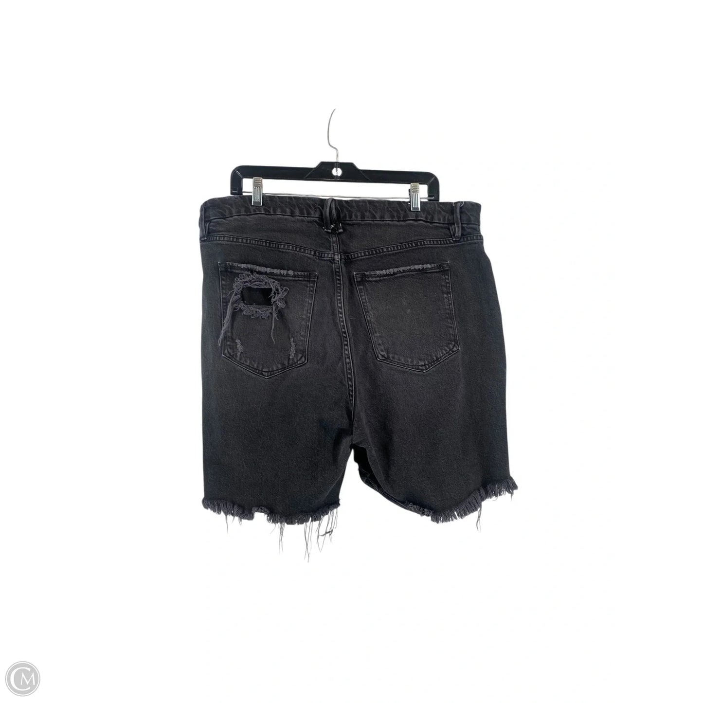Shorts By Good American In Black Denim, Size: 16