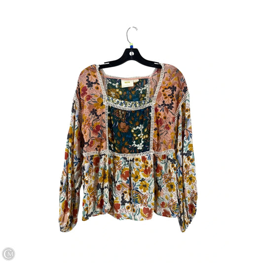 Top Long Sleeve By Maeve In Multi-colored, Size: S