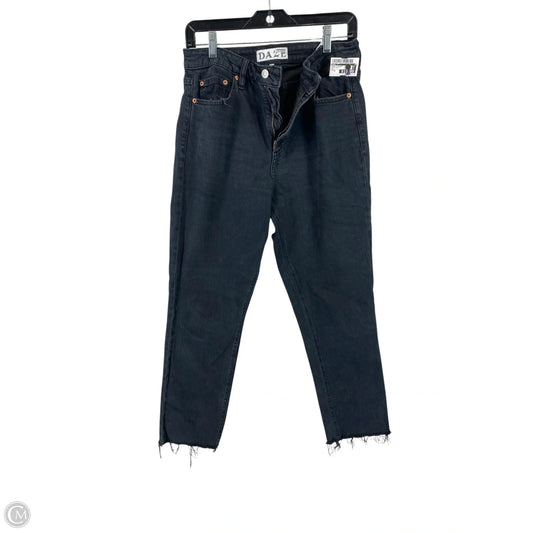 Jeans Straight By Daze In Black Denim, Size: 28