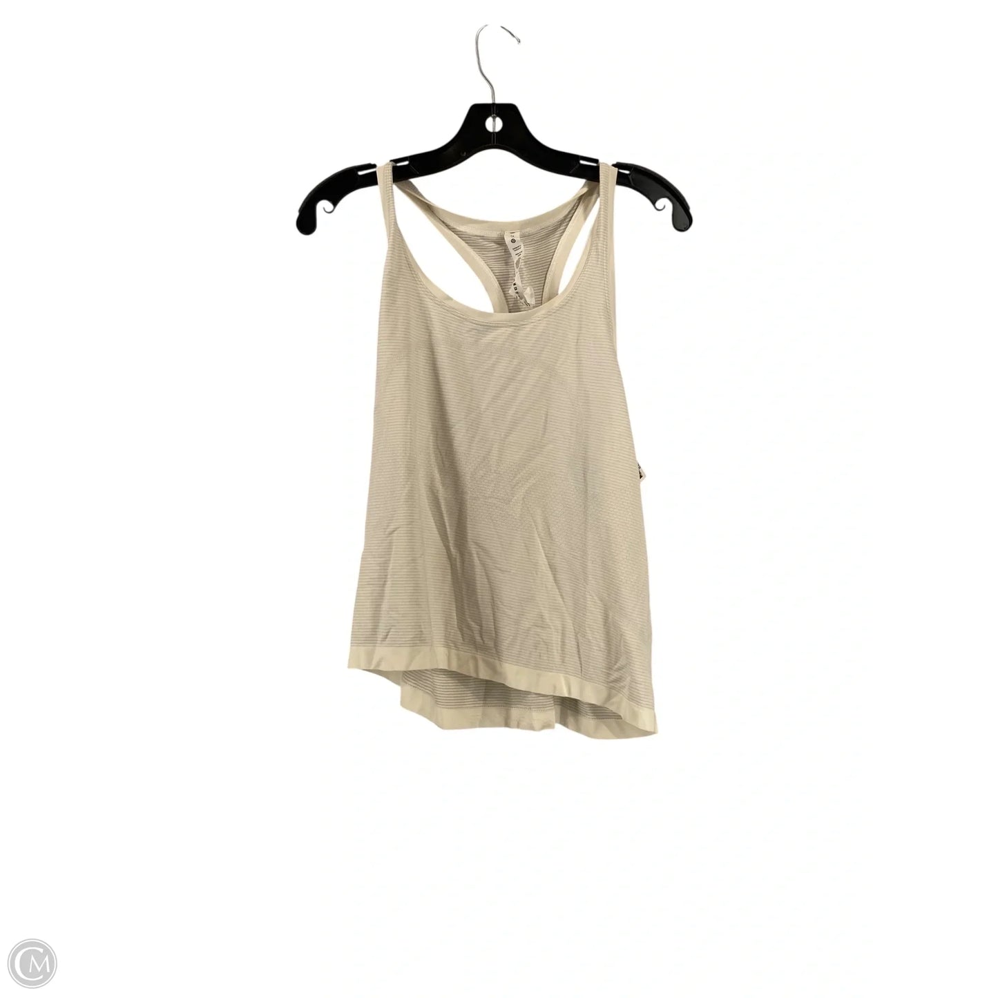 Athletic Top Short Sleeve By Lululemon In White, Size: 12