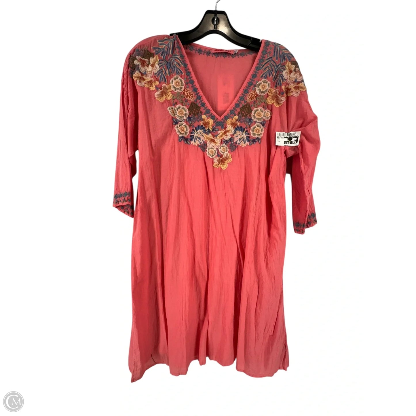 Dress Casual Short By Johnny Was In Pink, Size: M