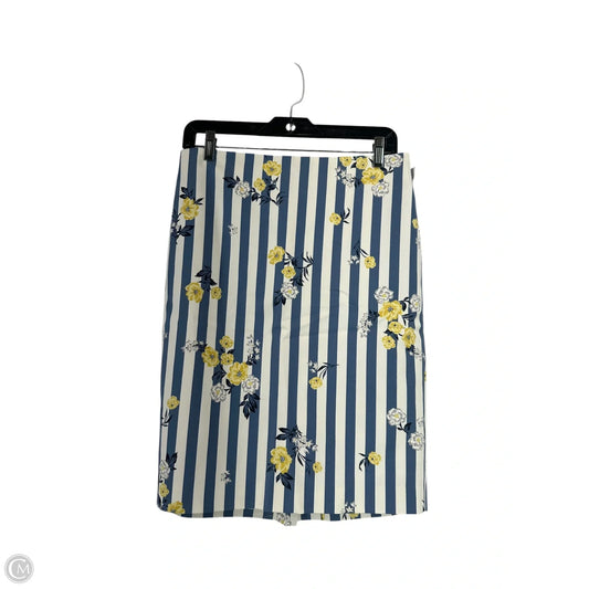Skirt Midi By Ann Taylor In Striped Pattern, Size: 4