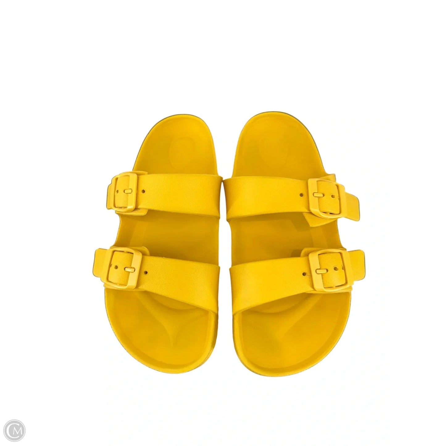 Sandals Flats By Clothes Mentor In Yellow, Size: 7