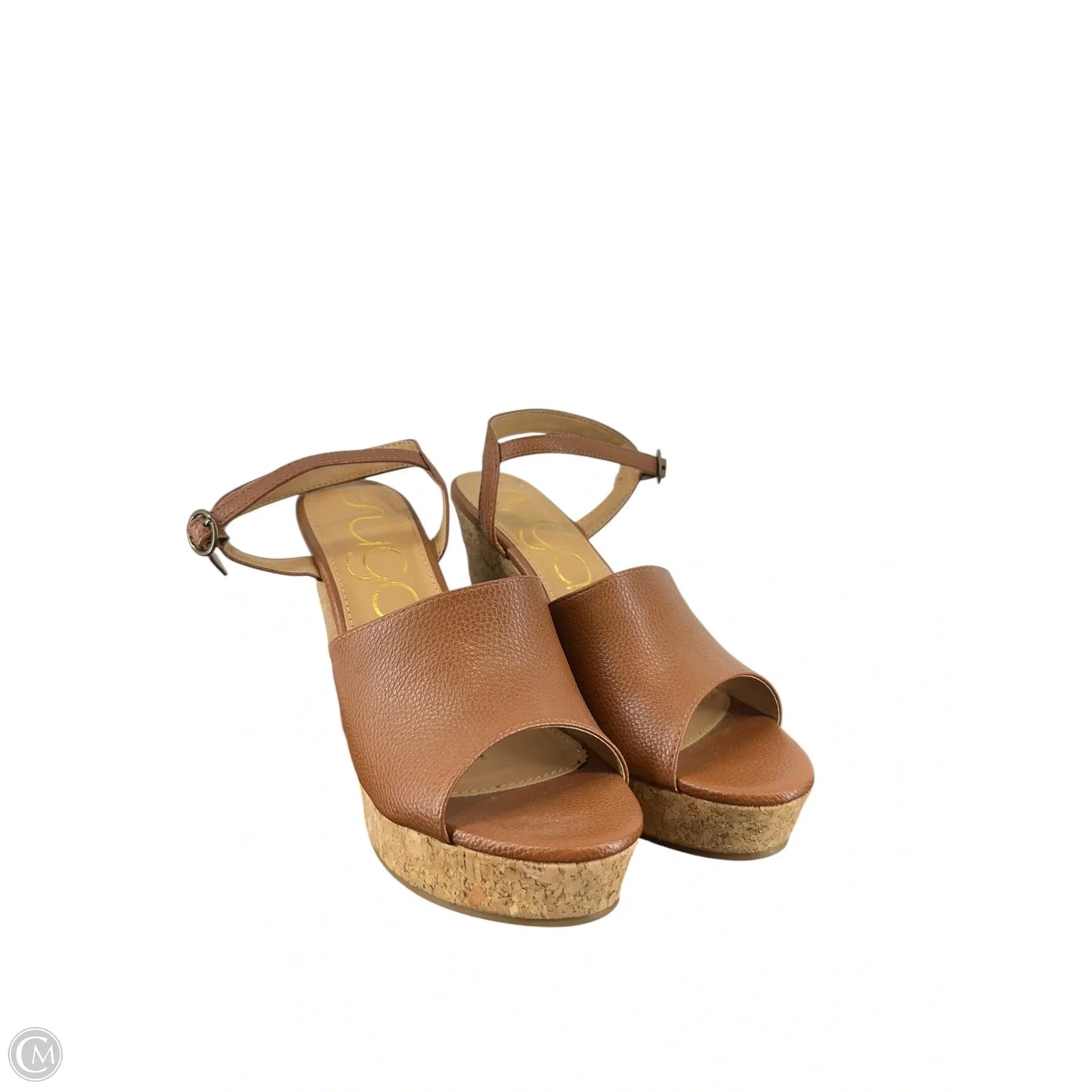 Shoes Heels Wedge By Sugar In Brown, Size: 6.5