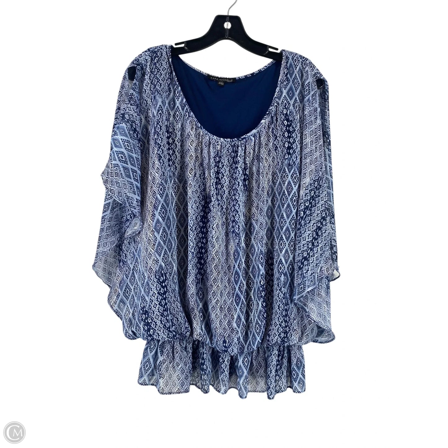 Top Short Sleeve By Cma In Blue, Size: 2x
