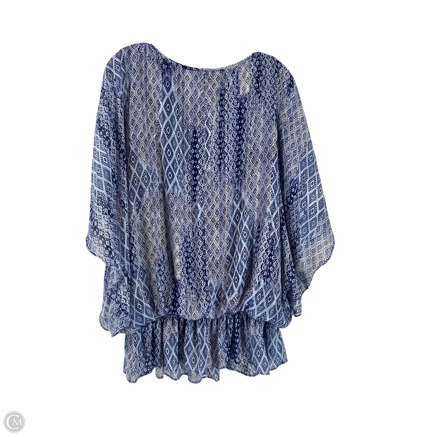 Top Short Sleeve By Cma In Blue, Size: 2x