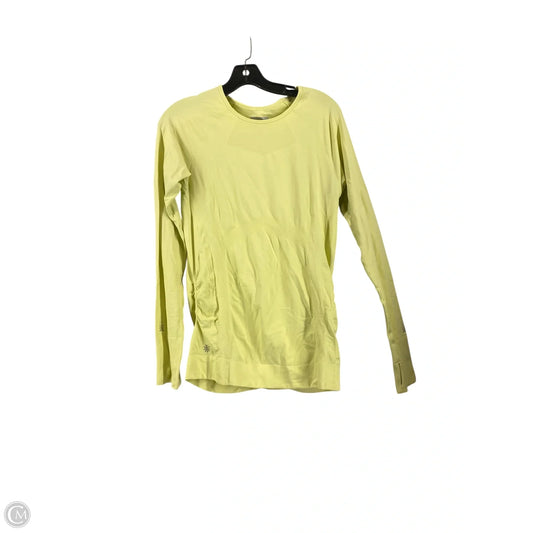 Athletic Top Long Sleeve Collar By Athleta In Yellow, Size: L