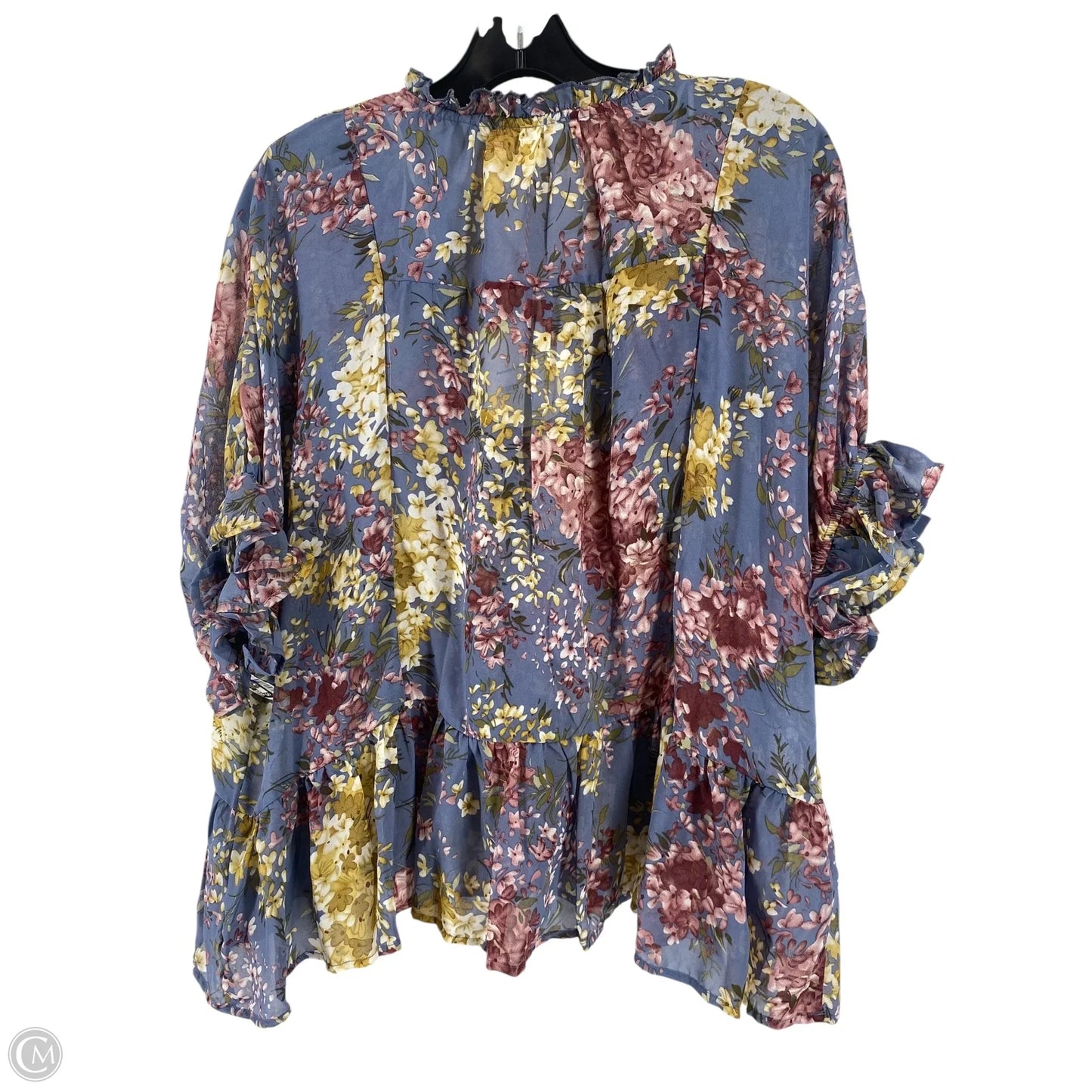 Top Short Sleeve By Umgee In Floral Print, Size: S