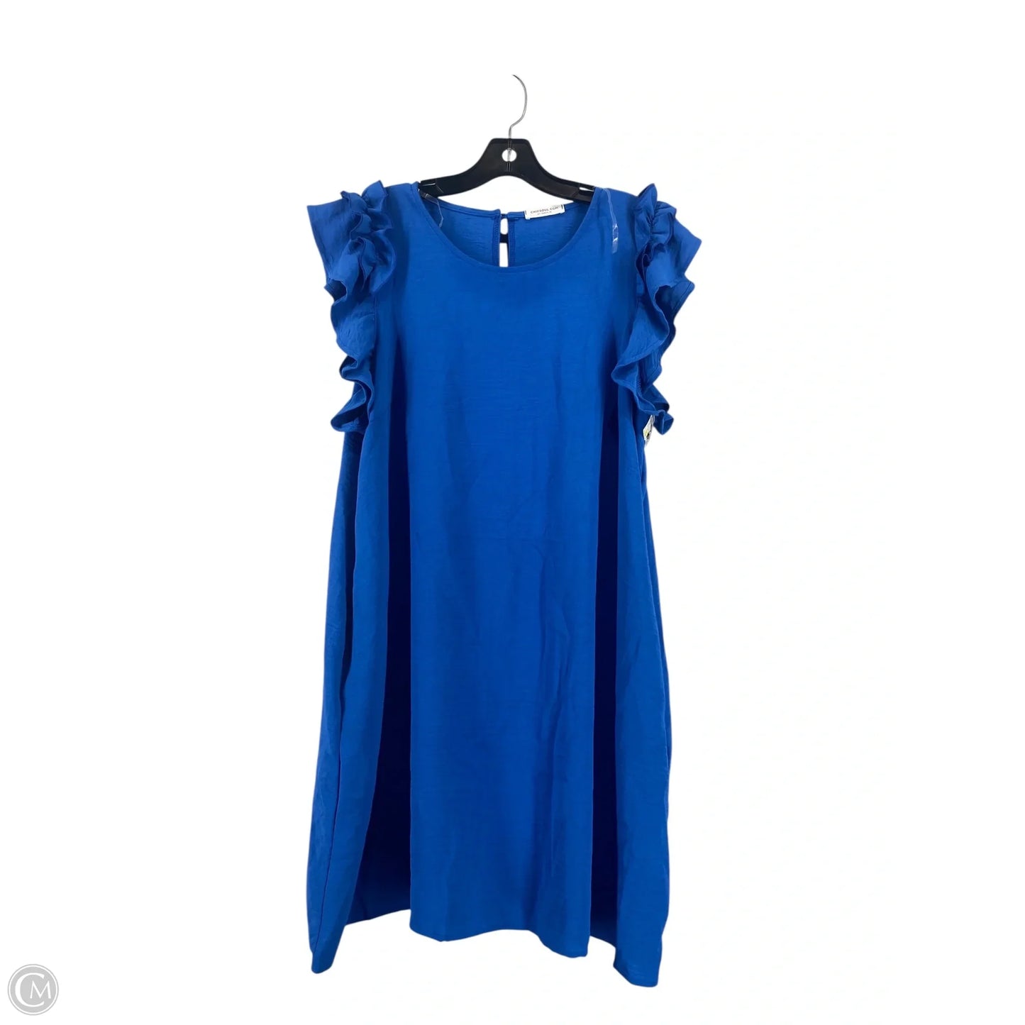 Dress Casual Short By Chicsoul In Blue, Size: 1x